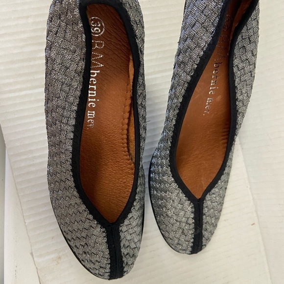 BM Bernie Mev New Yrom Black & Silver platforms high end women’s size 8.5 - Picture 2 of 8